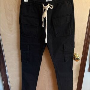 Urban Outfitters Black Cargo Pants with Drawstring
